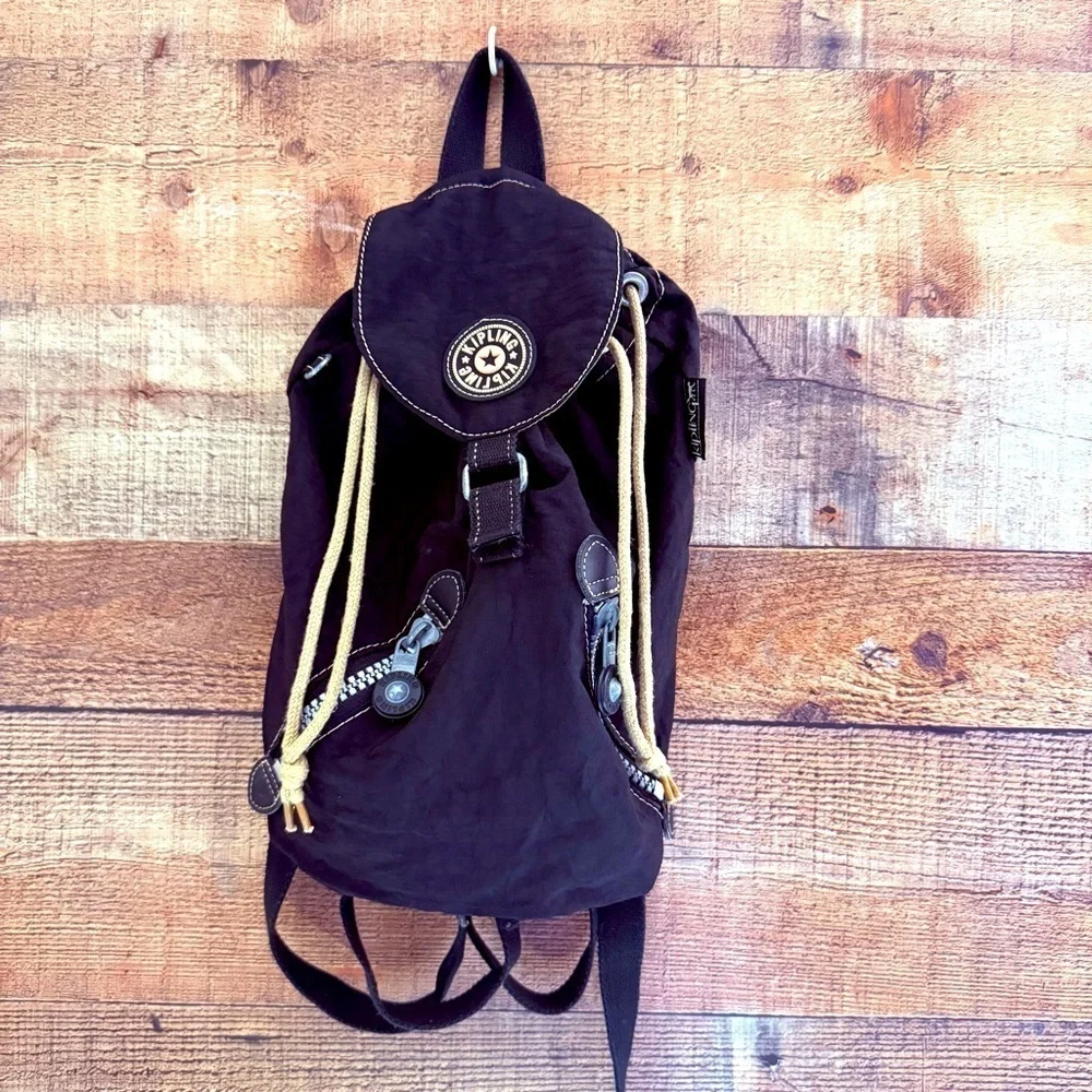 Vintage 90’s Y2K Kipling Collection Unisex Black Backpack